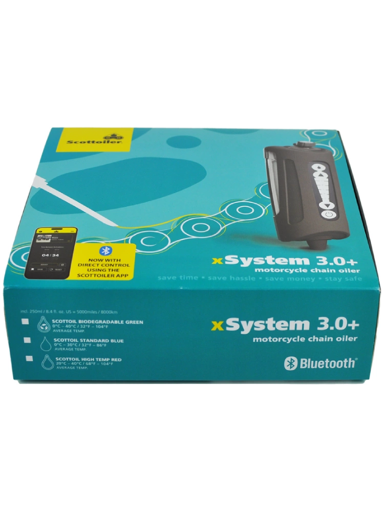 Olejarka automatyczna Scottoiler xSystem 3.0+ Bluetooth z olejem do wysokich temperatur