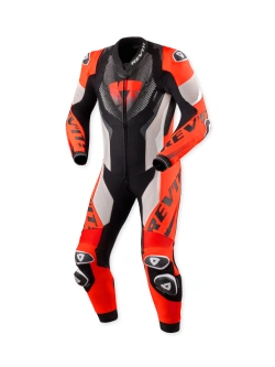 Kombinezon motocyklowy jednoczęściowy REV’IT! Hyperspeed 3 szaro-fluo czerwony