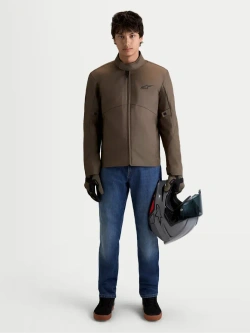 Kurtka motocyklowa tekstylna Alpinestars C-1 Waterproof brązowa