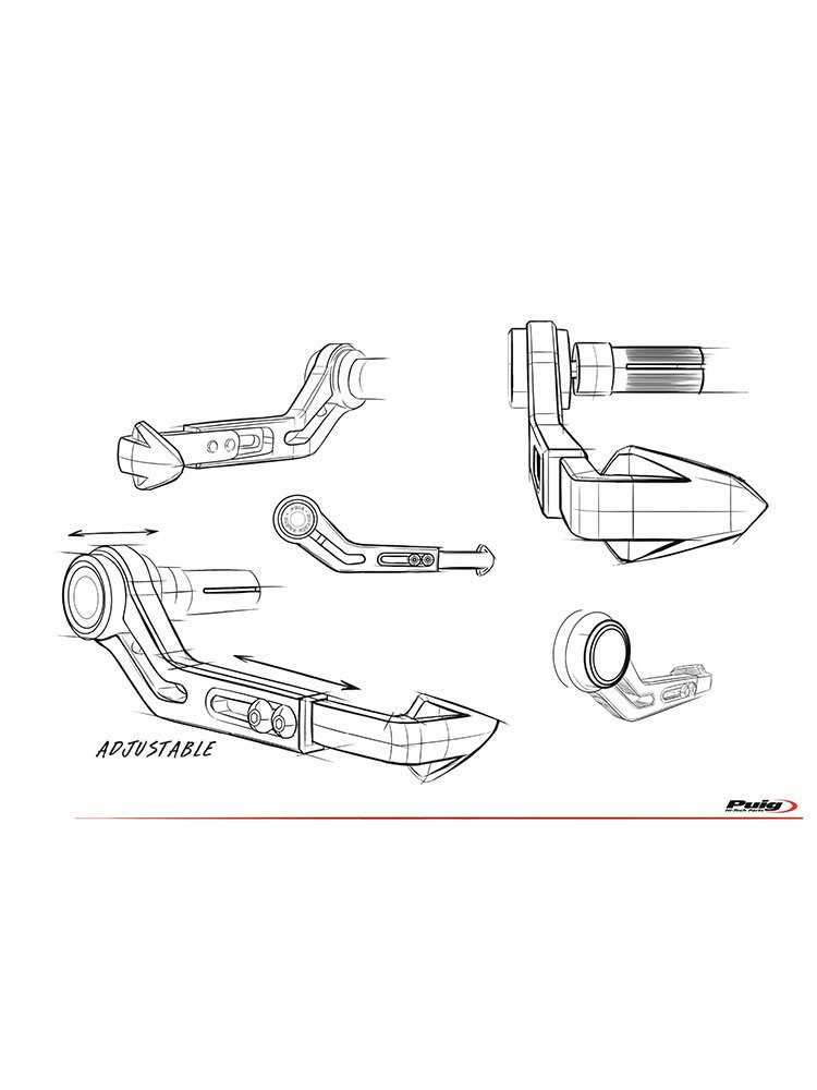 Osłona dźwigni hamulca PUIG niebieska