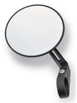 Lusterko motocyklowe krótkie Daytona D-Mirror-17 Flat do montażu na końcu manetki czarne [adapter]