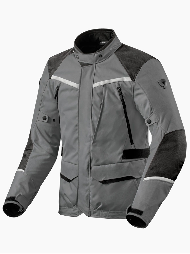 Kurtka motocyklowa tekstylna REV’IT! Voltiac 3 H2O szaro-czarna