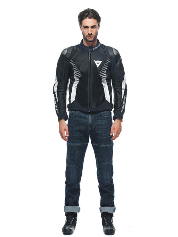 Kurtka motocyklowa tekstylna Dainese Super Rider 2 Absoluteshell czarno-biała