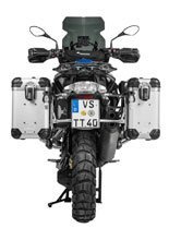 Zestaw: kufry boczne z anodowanego aluminium srebrne "And-S" Zega Evo + stelaże srebrne Touratech BMW R1250GS/ R1250GS Adventure/ R1200GS (13-21)/ R1200GS Adventure (14-21) (31+38L)