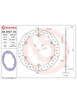 Tarcza Hamulcowa Brembo Serie Oro Fixed Prime Line Honda CB 500/ 650/ CBR 500/ 650/ CBF 500 (wybrane modele) [śr. 320 mm]