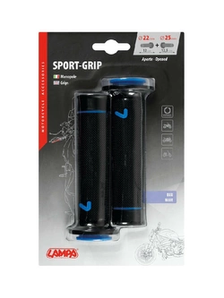 Manetki motocyklowe uniwersalne Lampa Sport-Grip niebieskie