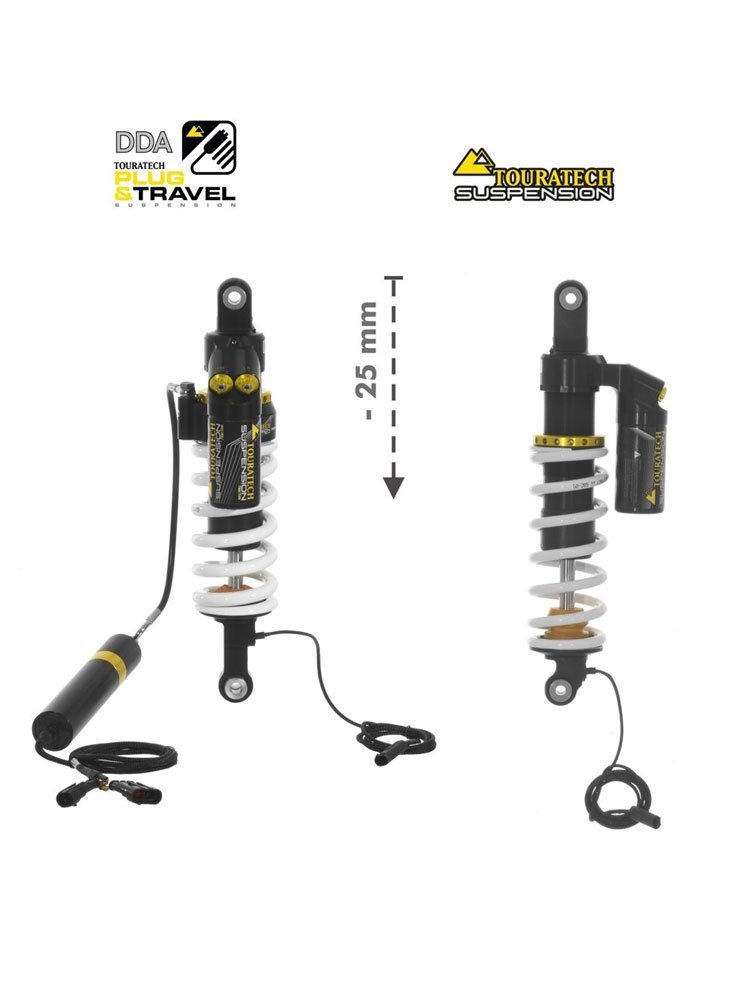 Zestaw obniżający wysokość motocykla o 25mm Plug & Travel Suspension Touratech do BMW R1200GS Adventure (LC) (14-16)