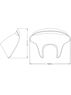 Owiewka motocyklowa sportowa PUIG Batwing SML Honda CMX 500 Rebel/ SE (20-) lekko przyciemniana