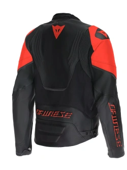 Kurtka motocyklowa skórzana Dainese Racing 5 czerwono-czarna