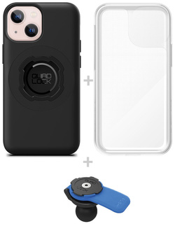 Zestaw: etui MAG na telefon iPhone 13 mini (magnetyczne) + wodoodporny pokrowiec MAG + uchwyt kulowy Quad Lock