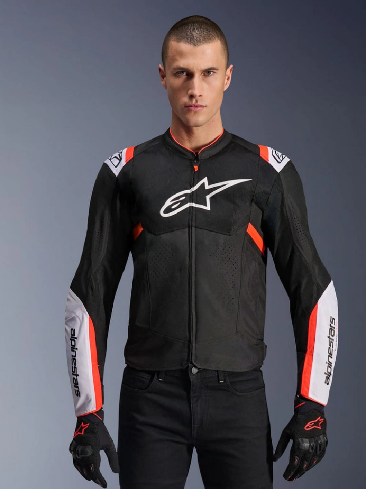 Kurtka motocyklowa tekstylna Alpinestars T-SPS Air V2 czarno-biało-czerwona