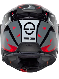 Kask integralny Schuberth S3 Spark czarno-szaro-czerwony