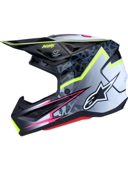 Kask enduro Alpinestars SM7 Blaster czarno-szary-fluo połysk