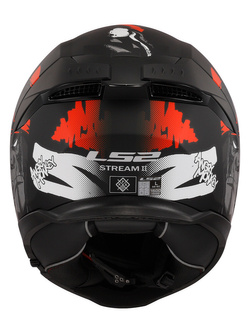 Kask integralny LS2 FF808 Stream II Angry Monkey czarno-czerwony matowy