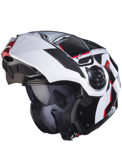 Kask szczękowy Caberg Duke Evo Move czarno-biało-czerwony