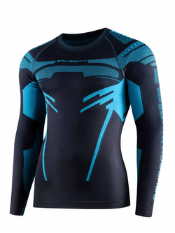 Bluza termoaktywna Brubeck Dry szaro-niebieska