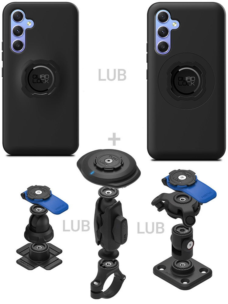 Zestaw 360 Quad Lock: etui na telefon Samsung Galaxy A54 + wybrane komponenty