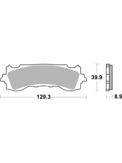 Klocki hamulcowe Brembo SA Honda GL 1800 Goldwing (01-) [na przód, kpl. na 1 tarczę]