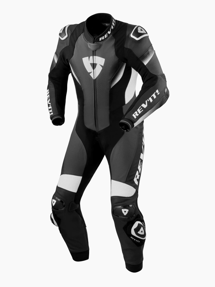 Kombinezon motocyklowy jednoczęściowy REV’IT! Control czarno-biały