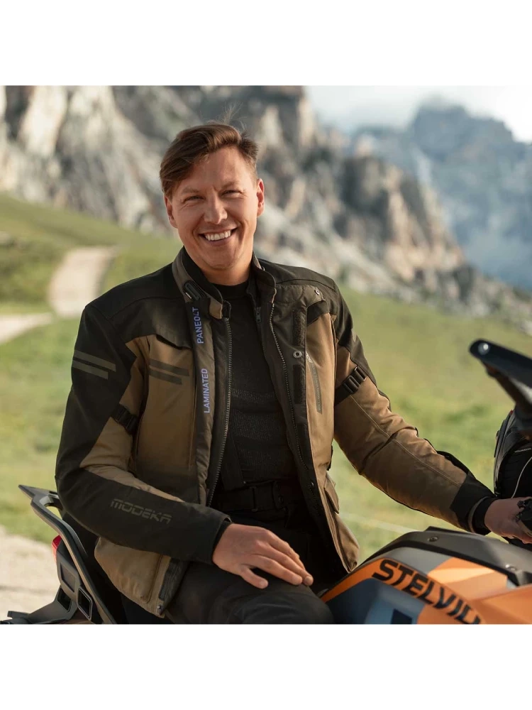 Kurtka motocyklowa tekstylna Modeka Paneo LT brązowo-czarnaa