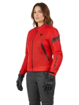 Kurtka motocyklowa damska tekstylna REV’IT! Control Air H2O czerwono-czarna