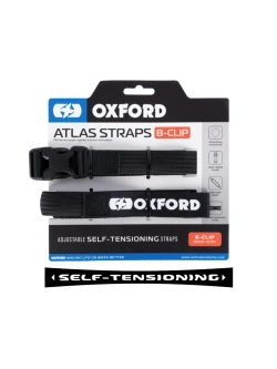 Pasy mocujące bagaż Oxford Atlas B-Clip (26 mm x 0,8 m) czarne