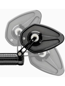 Lusterko motocyklowe uniwersalne Motogadget Mo.view Sport Flip aluminiowe, czarne [długość ramienia: 72 mm]