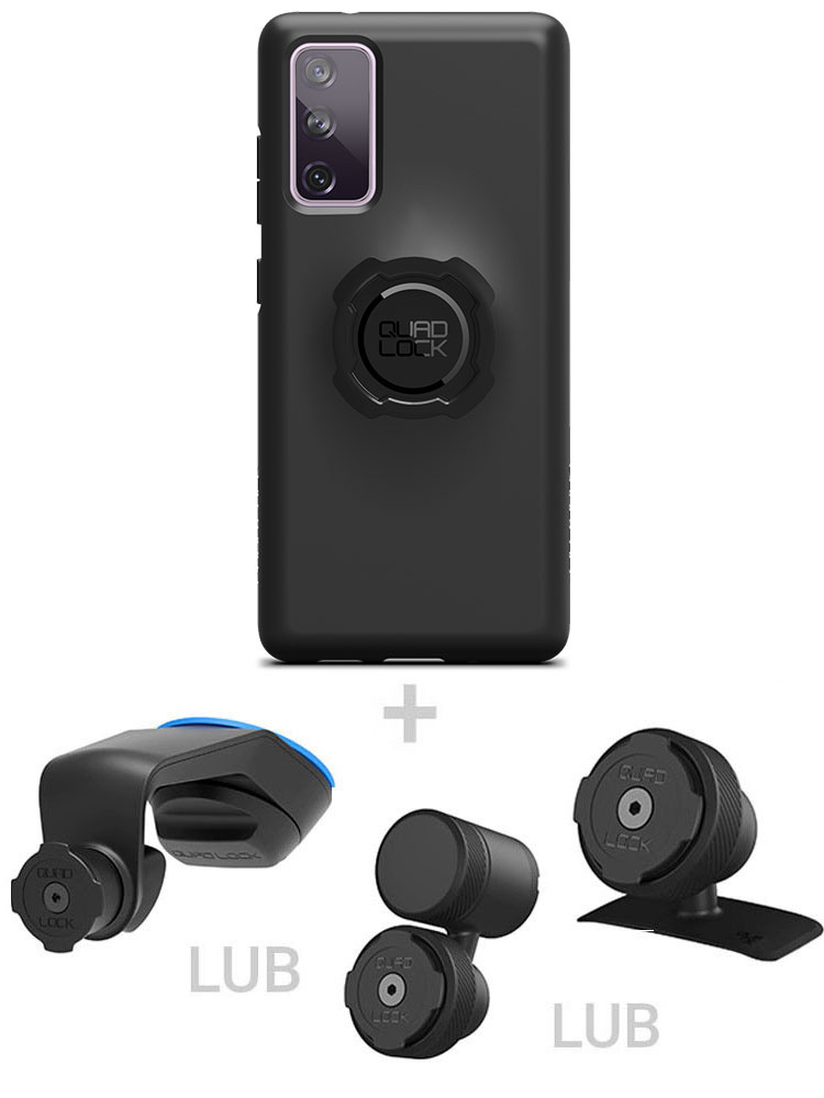 Zestaw do samochodu: etui na telefon Samsung Galaxy S20FE + mocowanie Quad Lock