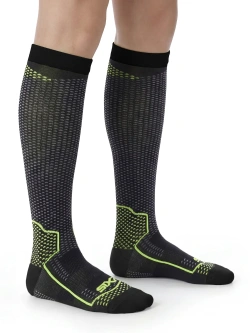 Skarpety SIXS Long V3 czarne-fluo