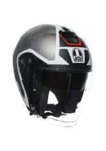 Kask otwarty AGV Irides Trieste czarno-biało-czerwony matowy