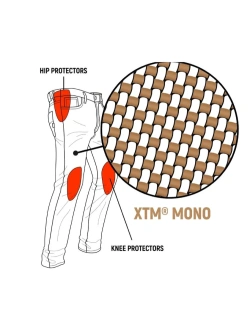 Spodnie motocyklowe jeansowe John Doe Pioneer Mono jasnoszare