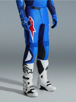 Spodnie cross Alpinestars MX Fluid Grid czarno-niebiesko-czerwone