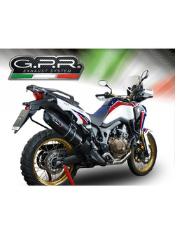 Tłumik G.P.R Furore Evo4 Nero [Slip-On, Black Aluminium] - Honda CRF 1000 L Africa Twin [18-20] e4