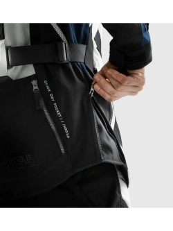 Kurtka motocyklowa tekstylna Rebelhorn Hardy 3.0 czarno-szaro-niebieska