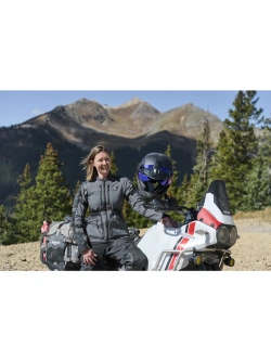 Kurtka motocyklowa tekstylna damska Klim Sedona szaro-czarna