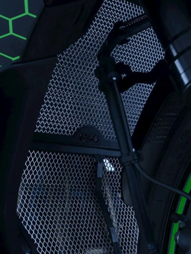 Osłona chłodnicy R&G aluminiowa do Kawasaki ZX-25R (20-)/ ZX-4R (23-) szara