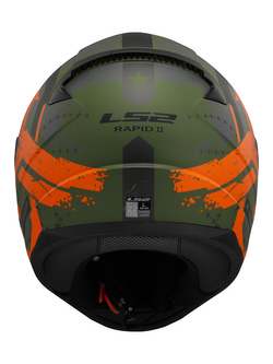 Kask integralny LS2 FF353 Rapid II Thunderbirds zielono-pomarańczowy matowy