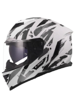 Kask integralny LS2 FF818 Storm III Kaos szaro-biały