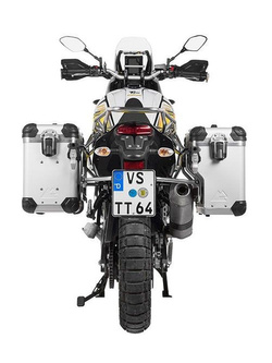 Zestaw: kufry boczne z anodowanego aluminium srebrne Zega Evo X + stelaże srebrne Touratech Yamaha Tenere 700/ World Raid (2 x 38l)