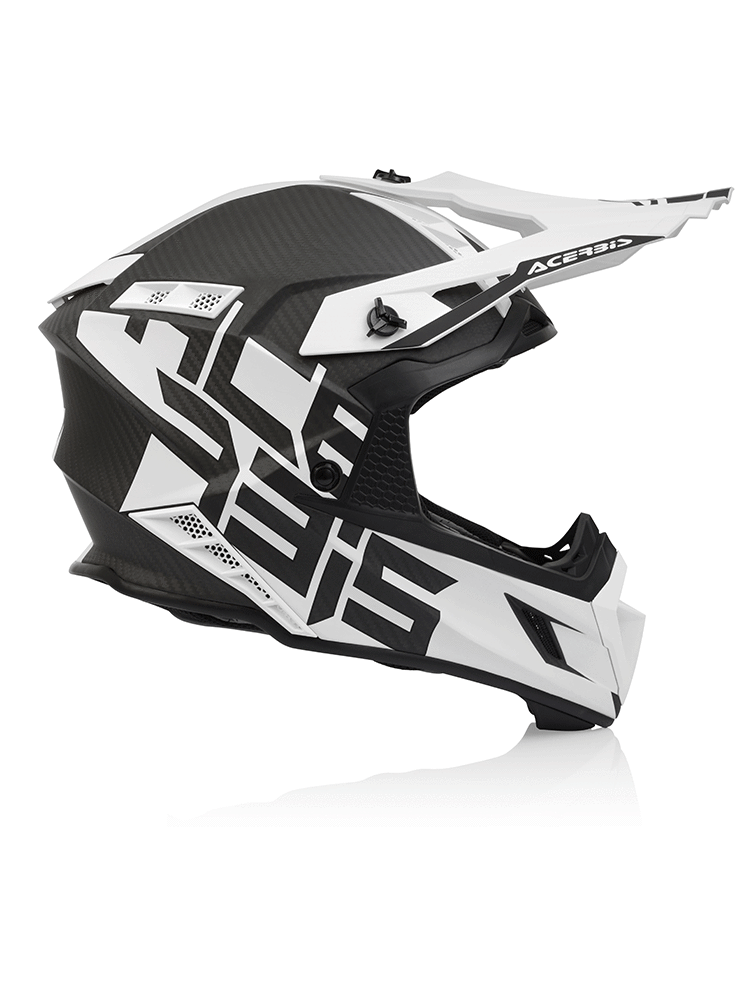 Kask enduro Acerbis Steel Carbon biało-czarny