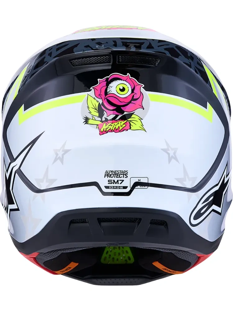 Kask enduro Alpinestars SM7 Blaster czarno-szary-fluo połysk