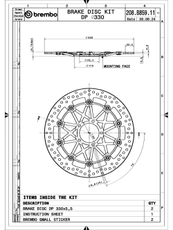 Tarcze Hamulcowe Brembo Supersport Ducati (wybrane modele) [śr. 330 mm]