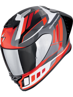 Kask integralny Scorpion Exo-R1 Evo II Air Vital szaro-biało-czerwony