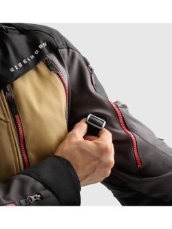 Kurtka motocyklowa tekstylna Rebelhorn Hardy 3.0 brązowo-szaro-czerwona