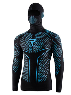 Bluza termoaktywna Rebelhorn Therm II 2 in 1 czarno-niebieska
