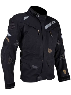 Kurtka motocyklowa tekstylna Leatt DriTour 7.5 Stealth czarno-szara