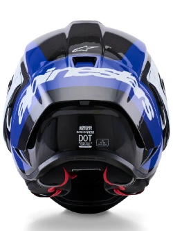 Kask integralny Alpinestars Supertech R10 Arius biało-czarno-niebieski, połysk