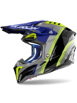 Kask enduro Airoh Aviator 3 Hima niebiesko-żółty