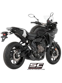Pełny układ wydechowy 2-1, SC-Project Conic 70's Stainless steel [Matt Black] - Yamaha Tracer 700 [16-20]