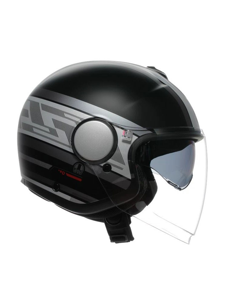 Kask otwarty AGV Eteres History czarno-biało-czerwony matowy